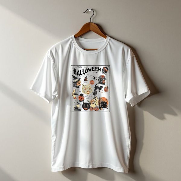 Long Live Halloween Witch Cat Pumpkin Ghost Haunted House T Shirt t shirt 1 1