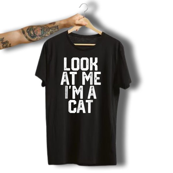 Look At Me IM A Cat Funny Lazy Halloween Costume T Shirt t shirt 1 1
