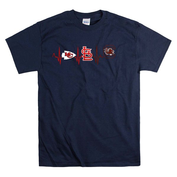 Love Chiefs Cardinals Gamecocks Scg T Shirt 1 Navy