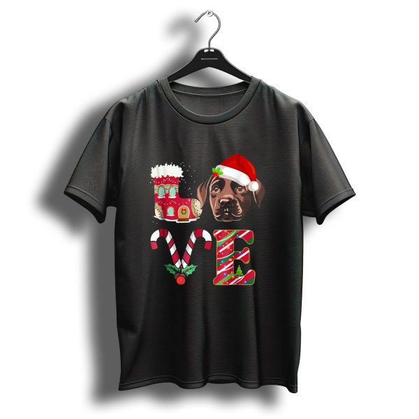 Love Christmas Chocolate Labrador Holiday T Shirt 1 t shirt 1