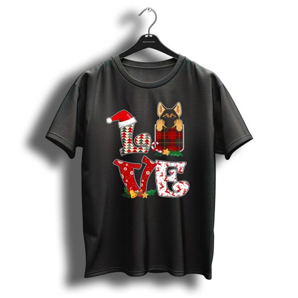 Love Christmas German Shepherd Pocket T Shirt 1 t shirt 1