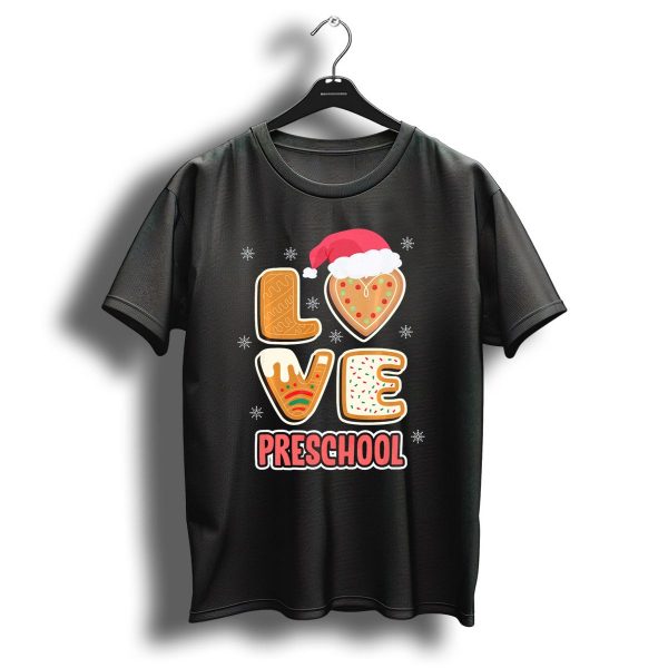 Love Christmas Preschool Teacher Gingerbread T Shirt 1 t shirt 1