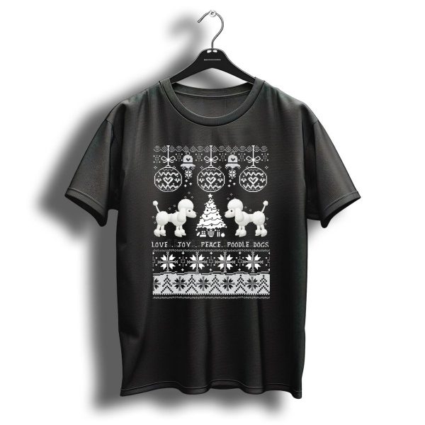 Love Joy Peace Poodle Dogs Christmas T Shirt 1 t shirt 1