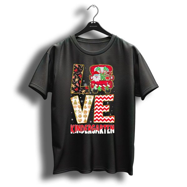 Love Kindergarten Christmas Festive Truck And Gingerbread Magic T Shirt 1 t shirt 1
