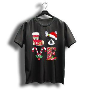Love My French Bulldog Christmas Holiday T-Shirt
