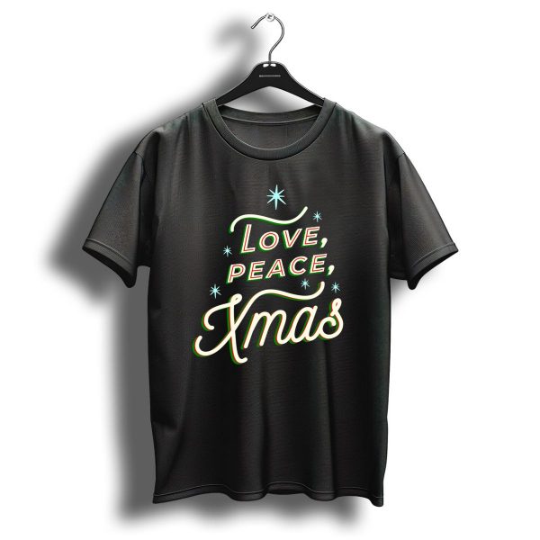 Love Peace Xmas Christmas Outfit Snow T Shirt 1 t shirt 1
