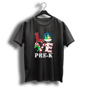 Love Pre K Christmas Holiday T-Shirt