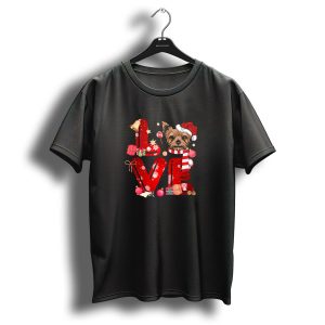 Love Silky Terrier Christmas Holiday Festive Decorations T-Shirt