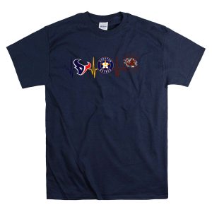 Love Texans Houston Astros South Carolina Gamecocks T-Shirt