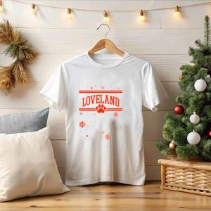 Loveland Snowflakes Paw Print Christmas T-Shirt