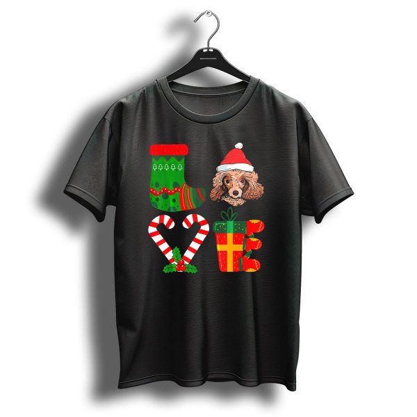 Lover Poodle Christmas Funny Dog Stocking Hat Candy Cane Present T Shirt 1 t shirt 1