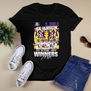 Lsu Joe Burrow 2019 Heisman Trophy Winners Signature Shirt