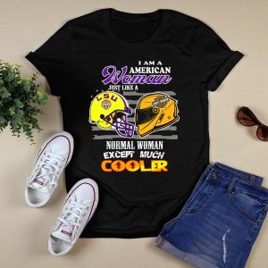 Lsu Tigers American Woman Hd Cooler Helmet T-Shirt