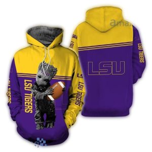 Lsu Tigers Baby Groot For Fans All Over Print Hoodie