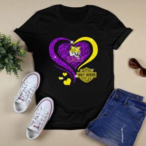 Lsu Tigers Hd Heart Ncaa Fan Gear T-Shirt