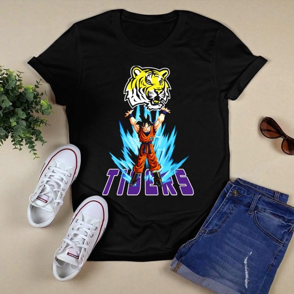 Lsu Tigers Super Saiyan Goku Power Up T Shirt Black 1