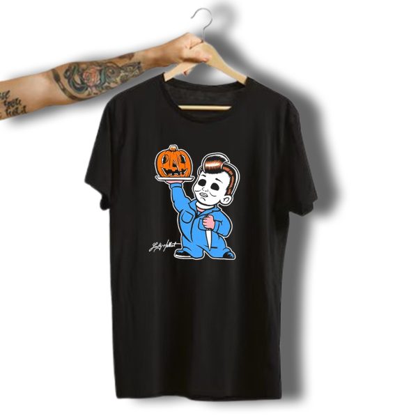 Lucky Hellcat Michael Big Boy Halloween Pumpkin T Shirt t shirt 1