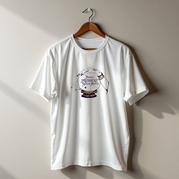 Madam President Kamala Harris Witchy Vibes Crystal Ball Prediction Halloween t shirt 1
