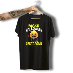 Make Halloween Great Again Jack O' Lantern Pumpkin Head In Suit T-Shirt