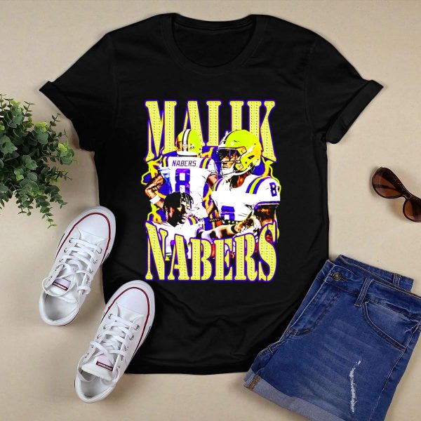 Malik Nabers LSU Tigers Football T Shirt Black 1