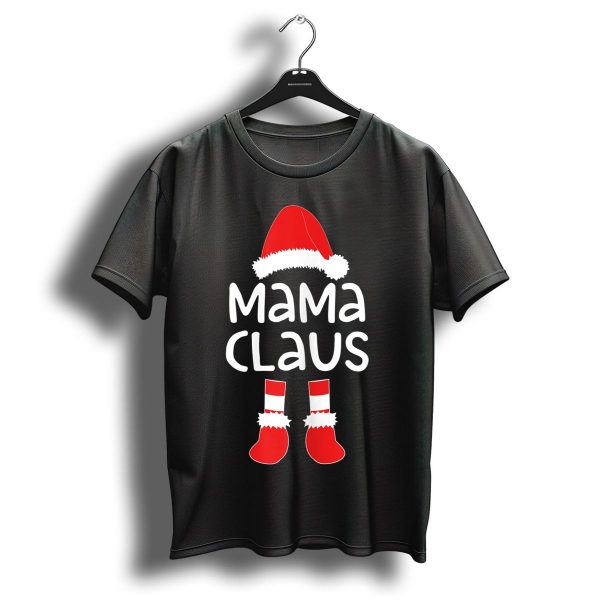 Mama Claus Santa Hat And Boots Christmas T Shirt 1 t shirt 1