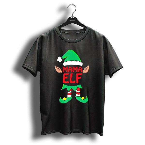 Mama Elf Christmas Family Matching Pajama T Shirt 1 t shirt 1