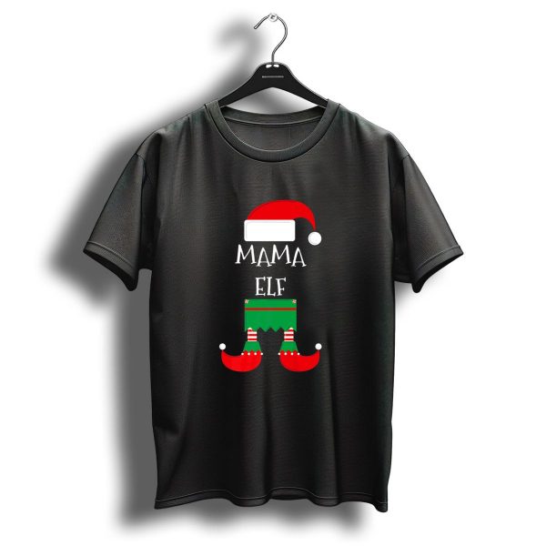 Mama Elf Christmas Hat And Shoes T Shirt 1 t shirt 1