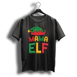 Mama Elf Family Christmas Hat T-Shirt