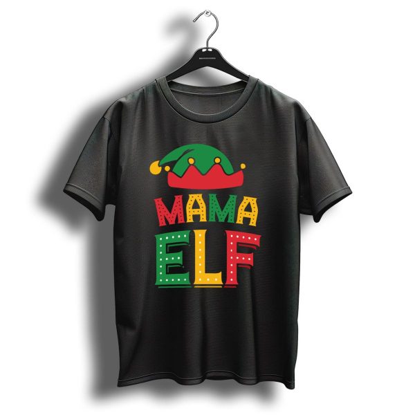 Mama Elf Family Christmas Hat T Shirt 1 t shirt 1