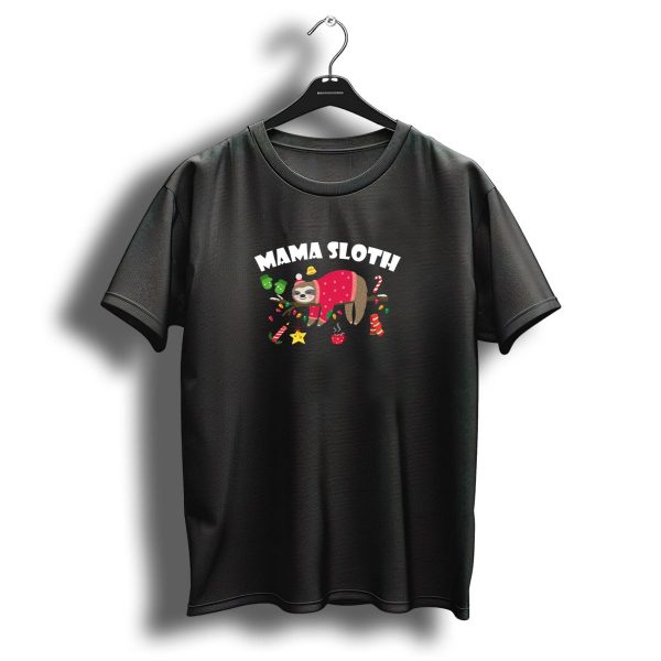 Mama Sloth Festive Cozy Christmas Holiday Elements T Shirt 1 t shirt 1