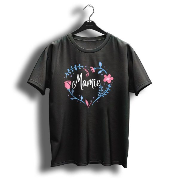 Mamie Floral Heart Grandma Christmas Birthday T Shirt 1 t shirt 1