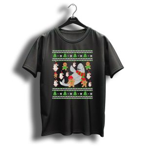 Manatee Sea Cow With Gingerbread Cookies Christmas T-Shirt