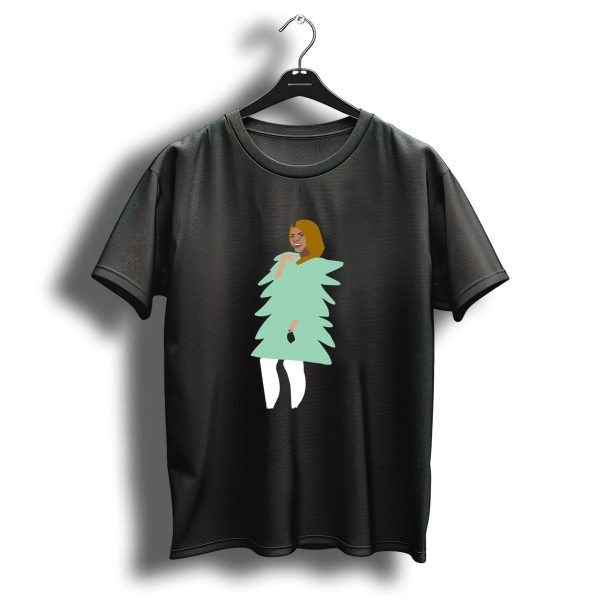 Mary Cosby Christmas Tree Dress Illustration With Green T Shirt 1 t shirt 1