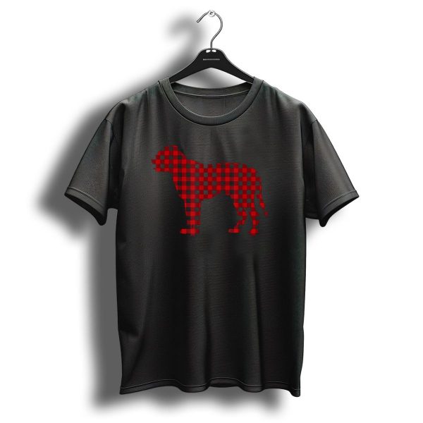 Mastiff Red Plaid Buffalo Christmas Dog T Shirt 1 t shirt 1