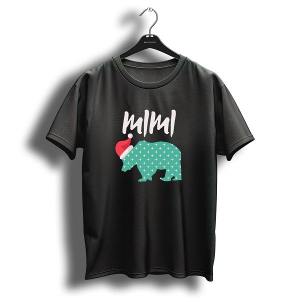 Matching Family Christmas Mimi Bear Festive Holiday Santa Hat T Shirt 1 t shirt 1