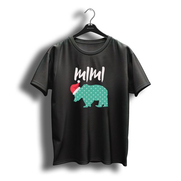 Matching Family Christmas Mimi Bear Festive Holiday Santa Hat T Shirt t shirt 1