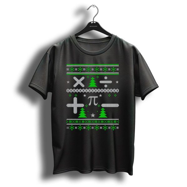 Math Maths Christmas Tree Symbols Pi Holiday T Shirt 1 t shirt 1