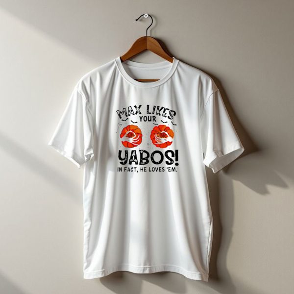 Max Likes Your Yabos Halloween Pumpkins And Ghosts In Fact He Loves Em T Shirt t shirt 1