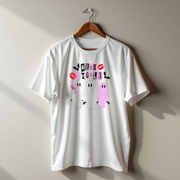 Mean Girls Mean Ghouls Halloween Boo Sheet Lipstick Bat Ghosts T Shirt t shirt 1