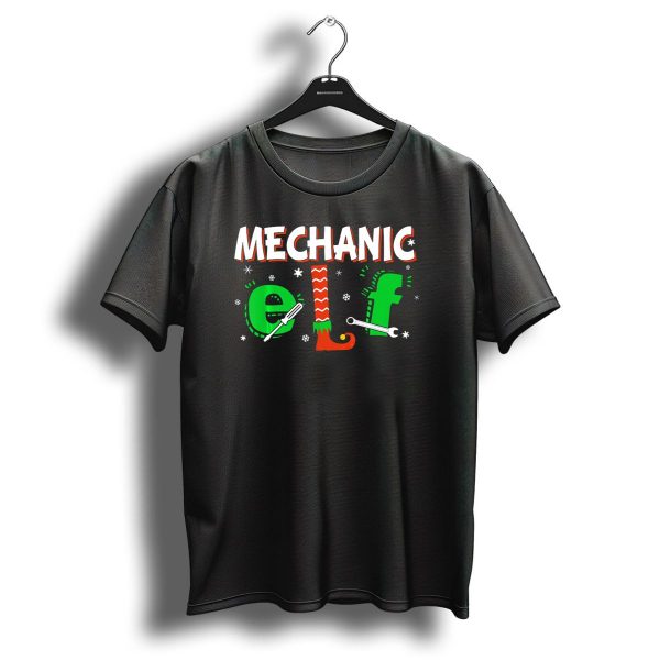 Mechanic Elf Christmas Matching Group Snowflakes Tools T Shirt 1 t shirt 1