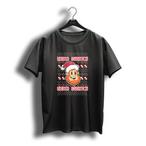 Media Squatch Santa Hat Christmas Time Ugly Sweater T-Shirt