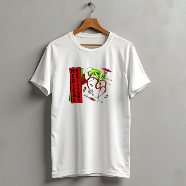 Medical Assistant Grinch Hand Stethoscope Christmas T Shirt 1 t shirt 1