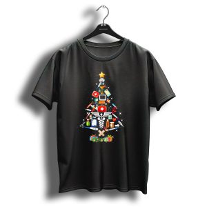 Medical Christmas Tree With Funny Nurse And Doctor Tools T-Shirt