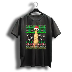 Meerkat Santa Hat Ugly Christmas Sweater Africa Zoo Animal T Shirt