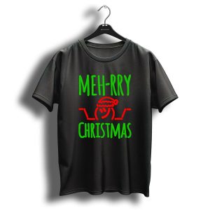 Meh Rry Christmas Shrug Emoji Santa Hat T Shirt