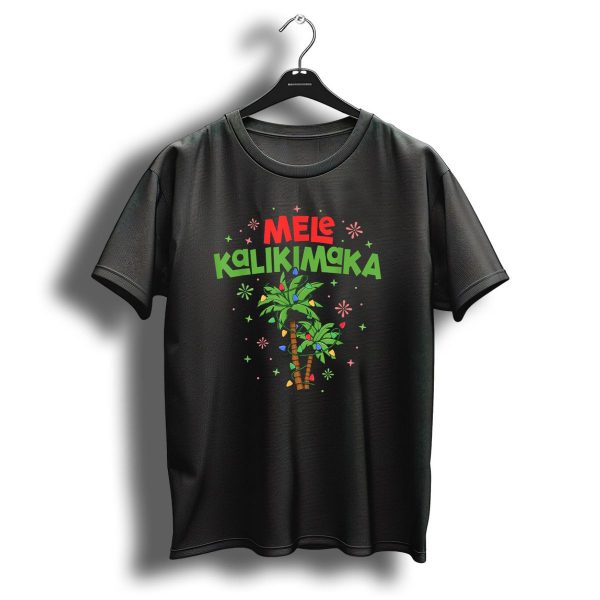 Mele Kalikimaka Christmas Palm Tree Lights Holiday T Shirt 1 t shirt 1