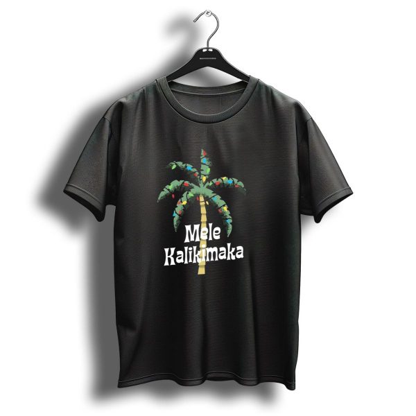 Mele Kalikimaka Christmas Palm Tree With Holiday Lights T Shirt 1 t shirt 1
