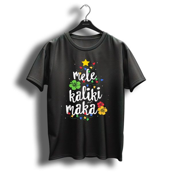 Mele Kalikimaka Christmas Tree Lights Hibiscus Tropical T Shirt 1 t shirt 1