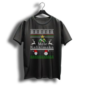 Mele Kalikimaka Christmas Tree Reindeer Santa Ugly T Shirt
