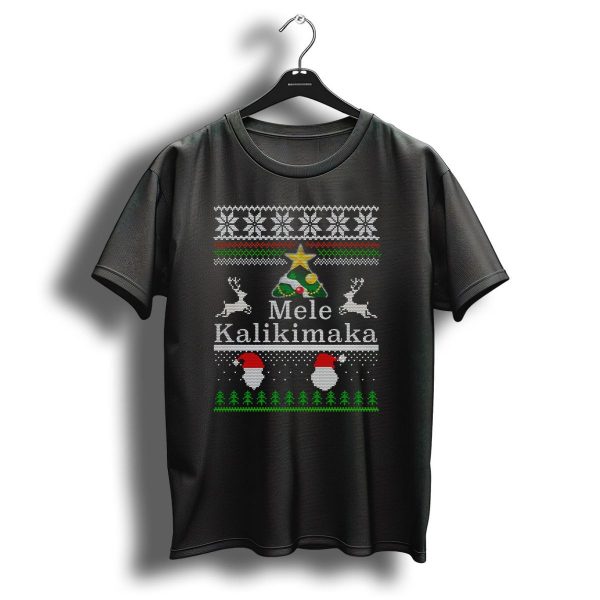 Mele Kalikimaka Christmas Tree Reindeer Santa Ugly T Shirt 1 t shirt 1